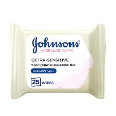 جونسونز مناديل يومية أساسية للبشرة الحساسة للغاية، 25 منديل