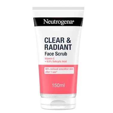 Neutrogena Clear and Radiant Facial Scrub Daily Exfoliator And Vitamin C 150ml