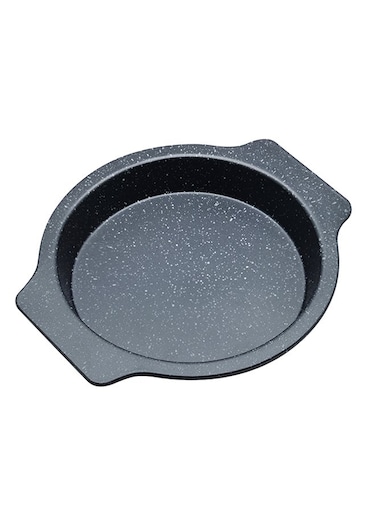 Non-Stick Round Baking Pan With Holder Grey 29cm