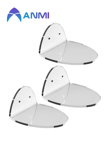 3 Pcs Acrylic Small Wall Shelf