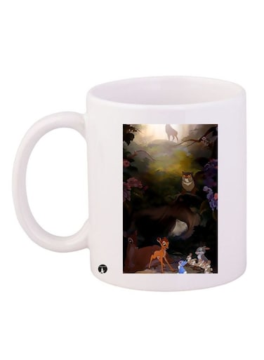 Disney Bambi Printed Coffee Mug White/Brown/Green