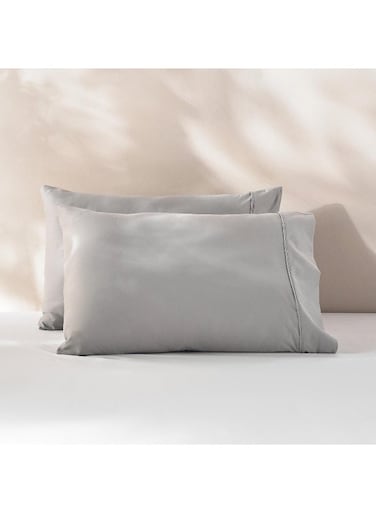 Home Eminence Living 2-piece Pillowcase Set 50x75cm - Silver Grey