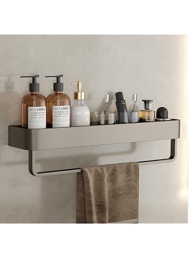 Serize Bathroom Storage Organizer, No Drilling Wall Mounted Shower Storage Rack Organizer, Anti-Rust Bathroom Storage Basket with Hooks, Suitable for Bathroom, Kitchen and Toilet (Style 6)