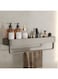 Serize Bathroom Storage Organizer, No Drilling Wall Mounted Shower Storage Rack Organizer, Anti-Rust Bathroom Storage Basket with Hooks, Suitable for Bathroom, Kitchen and Toilet (Style 6)