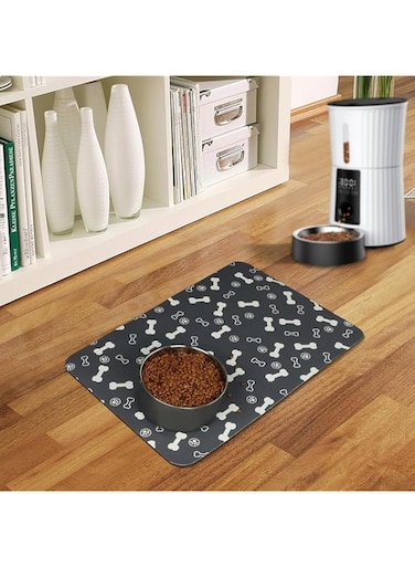 Azonee Dog Food Mat Absorbent Dog Mat for Food and Water No Stains Easy Clean Dog Water Dispenser Mat Easy to Clean Pet Feeding Mat for Cat Dog for Messy Drinkers Pet Accessories Supplies