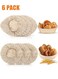 6 Pcs Bread Basket Bag, Liners Cloth Cover Linen Dough Rising Bowl Cover for Bakery Home Baking Professional Baking Tools for Shaping Small to Medium Sized Dough (10 Inch Oval, 9 Inch Round)