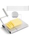 Stainless Steel Cheese Slicer,Multipurpose Cheese Slicer Board,21 x 13CM With Accurate Size Scale For Cutting Cheese er Vegetables Sausage Herbs