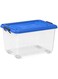 Cosmoplast 33L Clear Plastic Storage Box With Wheels &amp; Lockable Lid