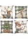 IIEPECA Christmas Pillow Covers 18x18 Farmhouse Christmas Decorations Snowman Wreath Santa Claus Tree Merry Christmas Holly Jolly Holiday Xmas Decor Throw Cushion Case for Home Set of 4 (Reindeer)