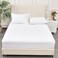 INFINI HOMES White Fitted Sheet Brushed Hotel Quality 90 GSM Ultra-Soft Wrinkle Resistant - Bottom Sheet - Deep Pocket Stretches Up to 20 cm (180 x 200) Fitted Sheet Only