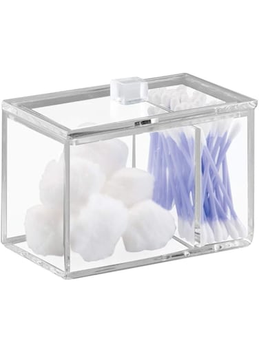 iDesign Clarity Wall Mount Nail Polish Storage Rack with 3 Shelves for Bathroom, Vanity, Closet, Bedroom, Set of 1, Canister