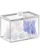 iDesign Clarity Wall Mount Nail Polish Storage Rack with 3 Shelves for Bathroom, Vanity, Closet, Bedroom, Set of 1, Canister