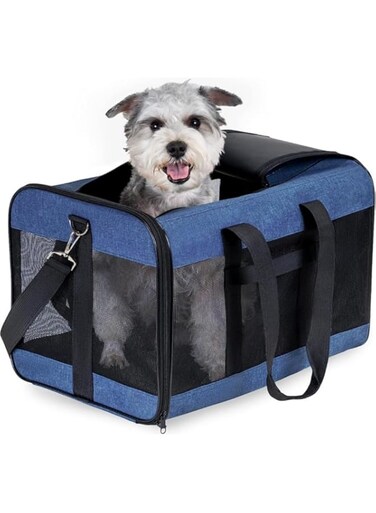 Pet Travel Carrier,Cat Carriers Dog Carrier Pet Carrier,Airline Approved Soft-Sided (Blue)