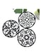 Silicone Trivet Mat - Trivets for Hot Dishes, Table, Countertop, Non-Slip Heat Resistant Modern Kitchen Trivets, Teapot Trivet - Flexible Black Trivet Set
