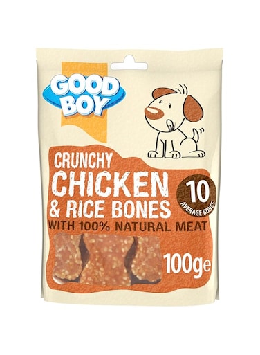 Armitage Good Boy Crunchy Chicken &amp; Rice Bones Dog Treats 100g