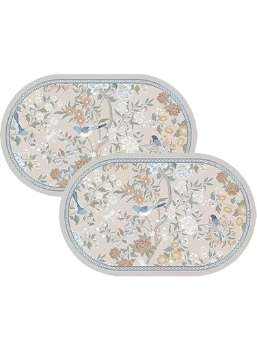 infino&trade; Non-Slip Bath Mat, Bathroom Mat (2-Pack, 60x40cm) - Quick-Drying, Highly Absorbent Floor Mats - Durable &amp; Machine Washable for Shower, Tub, Toilet &amp; Bathroom Floors