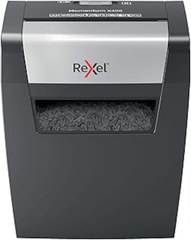 generic Momentum X406 Cross Cut Paper Shredder, Shreds 6 Sheets, 15 Litre Bin, Black, 2104569