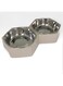 Pawsitiv Hexagon Cat Dish Dinner Set Beige M+M350ml+ 350ml