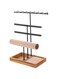 LABRIMP Jewelry Display Stand Jewlery Earring Display Organizer Necklace Holder Stand Jewelry Stand Ring Necklace Holder Ear Studs Jewelry Tray Bracelet Tower Necklace Stand Vintage Wood