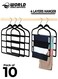 Pack of 10 Non-Slip Clothes Hangers with 4 layers, The Ultimate Space-Saving Solution for Organizing Trousers, Skirts, Coats, Dresses, and Tank Tops Effortlessly