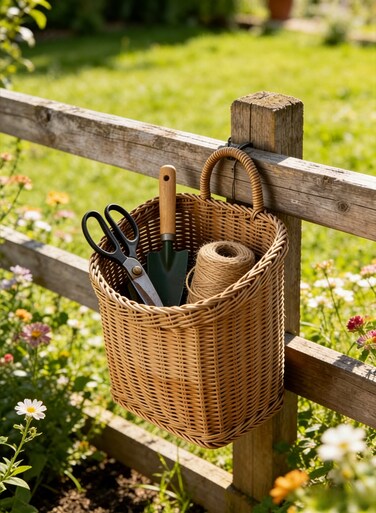 hanging storage basket, kitchen utensil hanging basket, small indoor wall decoration basket, portable small flower basket