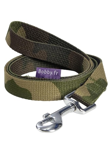 Bobby Camouflage Lead Fancy Dog Leads &amp; Muzzle Khaki 16mm
