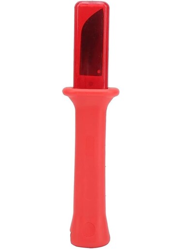 Stripping Knife, Electrician Cable Knife with High-Accuracy Grinding Comfortable Insulated Handle, High Carbon Steel Blade with Plastic Scabbard for Wire and Cable Stripping