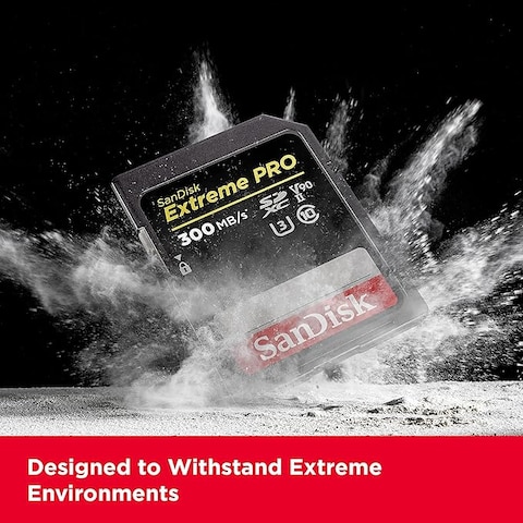 SanDisk Extreme PRO 256GB SDXC Memory Card up to 300MB/s, UHS II, Class 10, U3, V90, SDSDXDK-256G-GN4IN