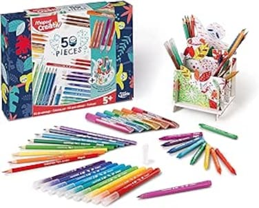 Maped Color Peps 50 Piece Colouring Set (With Desk Tidy), 907037
