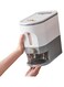 11Lbs Rice Dispenser,Rice Container with Lid Measuring Cylinder Moisture Proof Household,Food Dispenser for Rice, Grains Legumes and Corn