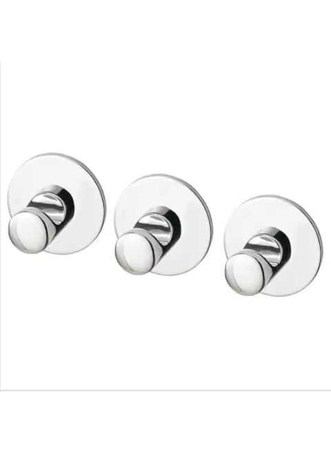 AL ARQAM IKEA SKOGHALL - Hook, self-Adhesive, Chrome-Plated / 3 Pack