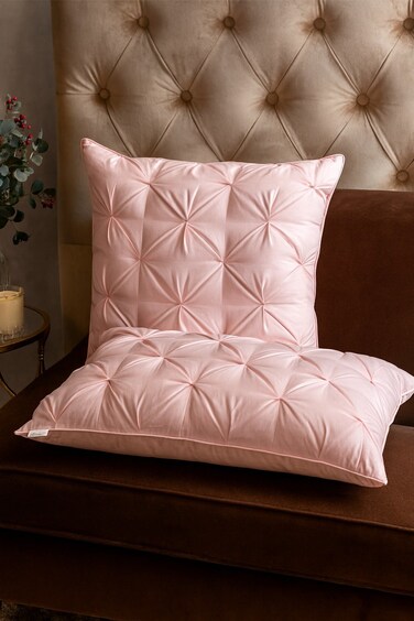 Home Rubik&acirc;&euro;&trade;s Cube Pillow &acirc;&euro;&ldquo;50 x 70 cm in Powder Pink- Hypoallergenic &amp; Ergonomic