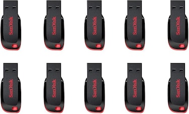 SanDisk 8GB Cruzer Blade USB 2.0 Flash Memory Drive SDCZ50-008G (10 Pack)