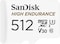 SanDisk 512GB High Endurance Video microSDXC Card with Adapter for Dash Cam and Home Monitoring Systems - C10, U3, V30, 4K UHD, Micro SD Card - SDSQQNR-512G-GN6IA