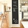 Self Adhesive Charkboard, Removable and Reusable Large Chalk Board Wallpaper with 5 Chalks, DIY Wall Decal Alternative Blackboard Sticker for Home Office School Cafe Restaurant, 17.7" x 78.7