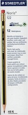 Staedtler 122 Noris Rubber Tip Pencil, Hb (pack Of 12)