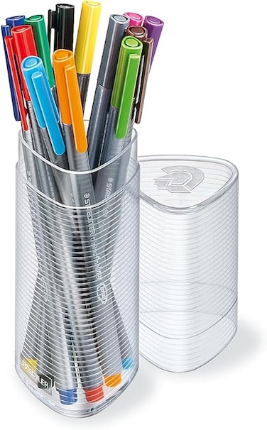 Staedtler 334 PR12 triplus Fineliner Triangular 0.3 mm Pack of 12 in Transparent Case