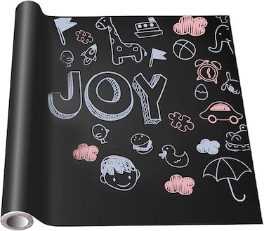 Black Board Sticker Self-Adhesive Wall Paper Waterproof Chalkboard Decor Removable Wallpaper DIY Blackboard (60 * 200cm)