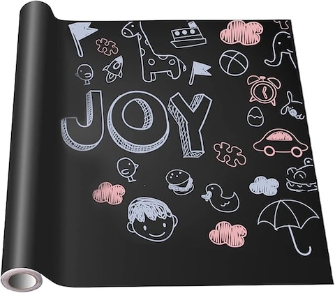Black Board Sticker Self-Adhesive Wall Paper Waterproof Chalkboard Decor Removable Wallpaper DIY Blackboard (60 * 200cm)