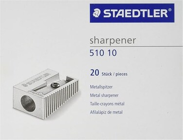 STAEDTLER 51010 Metal Single Hole Sharpener (Pack Of 20)