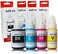 4-Pack Refill Dye Ink Kit Compatible with GI-490 (Black 135ml, Cyan Magenta Yellow 70ml for GI2410 GI3410 GI3411 Printers