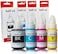 4-Pack Refill Dye Ink Kit Compatible with GI-490 (Black 135ml, Cyan Magenta Yellow 70ml for GI2410 GI3410 GI3411 Printers