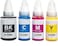 490 (4-Pack Black Cyan Magenta Yellow) Ink for GI 490 for PIXM G3400 G2400 G1400 G4400 G1411 G2411 G3411 G4411 G4410 G3410 (GI-490)..