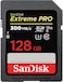 SanDisk 128GB Extreme PRO SDXC Memory Card up to 300MB/s, UHS II, Class 10, U3, V90, Black, SDSDXDK 128G GN4IN, SanDisk Extreme PRO SD UHS lI Card