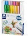 STAEDTLER Triplus Design Journey 334 C24-C Fineliner Pens Ergonomic Triangular Shaft, Metal-Cased 0.3 mm Tip, Long Life, 24 Fineliners in Assorted Colours in Cardboard Case