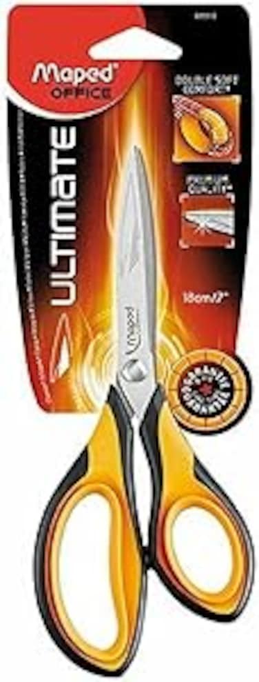 Maped Ultimate Precision Scissors 7 Inches, Black/Orange