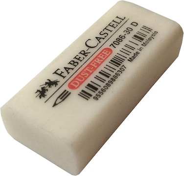 Faber-Castell Excellent Dust Free Extra Soft Clean White Pencil Eraser Bulk Pack Suitable For Drawing Art Office &amp; School Use [Box of 30] (4 x 1.9 x 1.2cm)