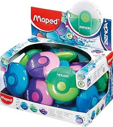 Maped Zenoa Eraser with Protective Case (Assorted Colours) (Box of 20)
