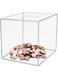BPA&reg; Acrylic Piggy Bank Break to Open Square Money Box for Adults Acrylic Money Saving Box 6''&times; 6''&times; 6'', Transparent