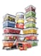 TYCOM 16 Piece Food Storage Containers Set with Easy Snap Lids 16 Lids +16 Containers- Airtight Plastic Containers for Pantry &amp; Kitchen Organization - BPA-Free Food Containers Free Labels &amp; Marker